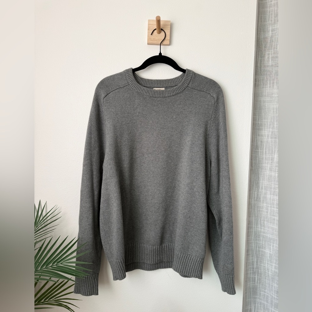 J. Crew Men's Charcoal Crewneck Sweater